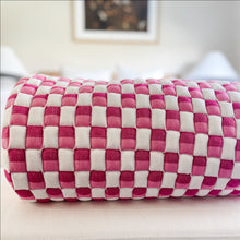 Load image into Gallery viewer, Pink &amp; White Coverlet
