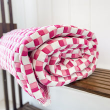 Load image into Gallery viewer, Pink &amp; White Coverlet
