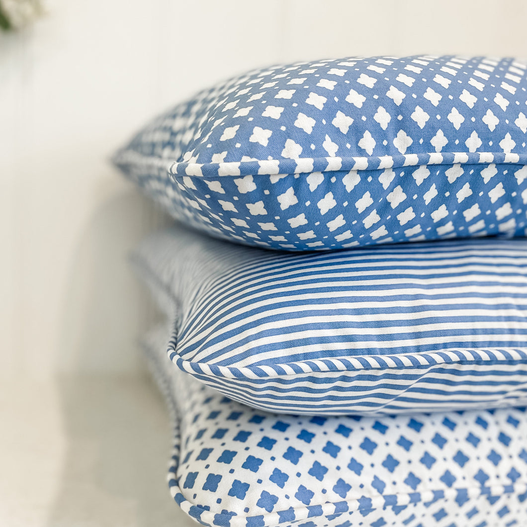 Ocean Blue Stripe Cushion