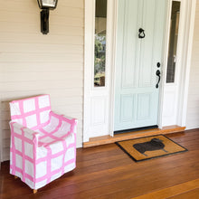 Load image into Gallery viewer, NEW Pink Check Canvas Chair Covers
