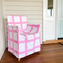 Load image into Gallery viewer, NEW Pink Check Canvas Chair Covers
