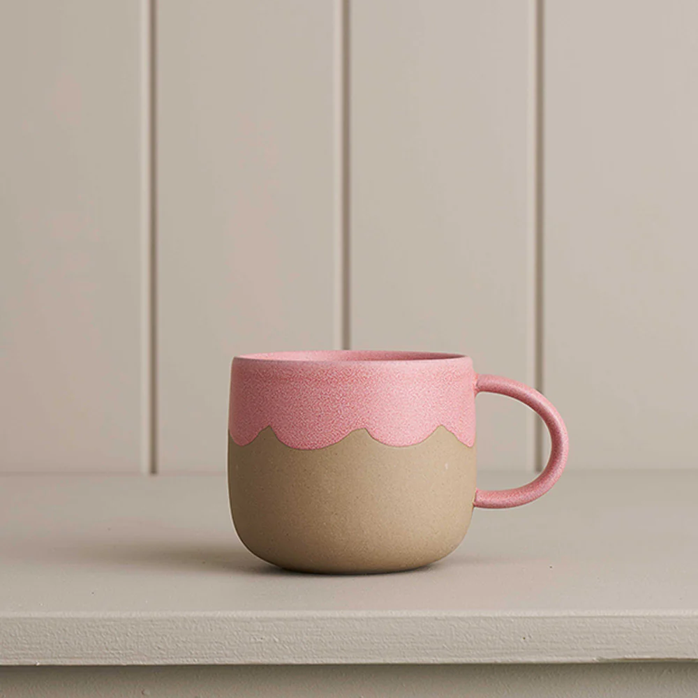 Breakfast In Bed Mug: Set of 4 in  Raspberry