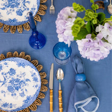 Load image into Gallery viewer, Scalloped Blue Table Cloth
