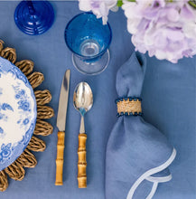 Load image into Gallery viewer, Scalloped Blue Table Cloth
