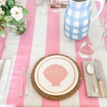 Load image into Gallery viewer, Pink &amp; White Stripe Tablecloth Lo
