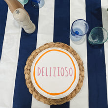 Load image into Gallery viewer, Navy Stripe Tablecloth
