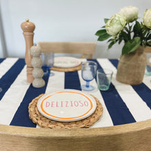 Load image into Gallery viewer, Navy Stripe Tablecloth
