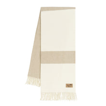 Load image into Gallery viewer, Taupe Herringbone Stripe Throw
