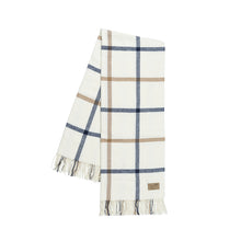 Load image into Gallery viewer, Navy &amp; Caramel Plaid Throw
