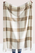 Load image into Gallery viewer, Taupe Plaid Throw
