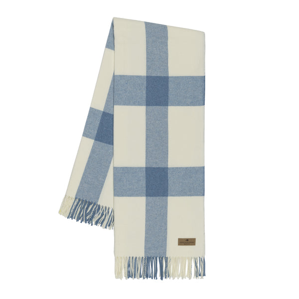 Light Blue Plaid Throw